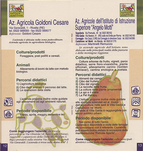 illustrazione interna per brochure, cliente: Fattorie didattiche, Reggio Emilia